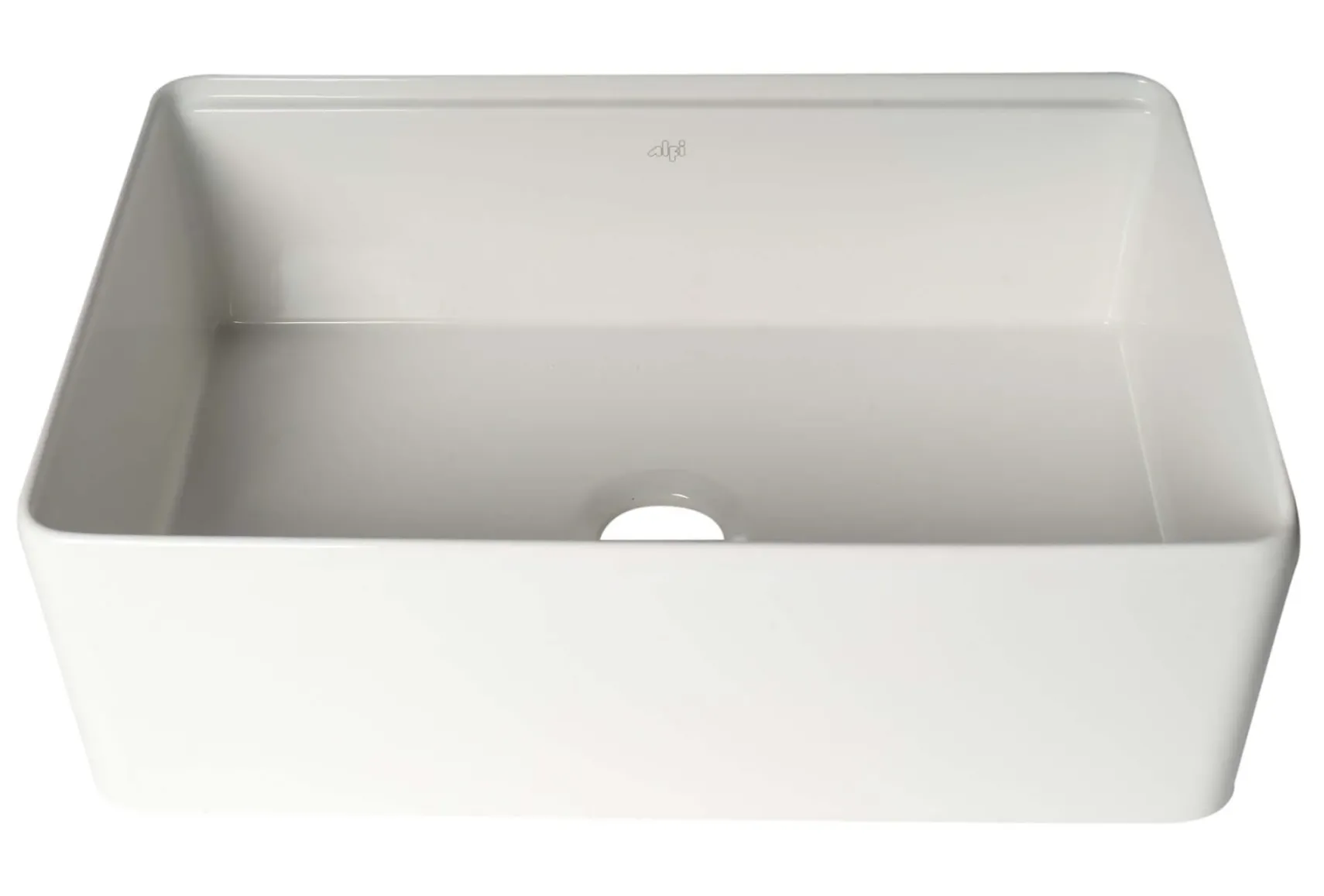 ALFI brand 30" Fireclay Workstation Farmhouse Sink with Accessories, White, ABFS3020-W