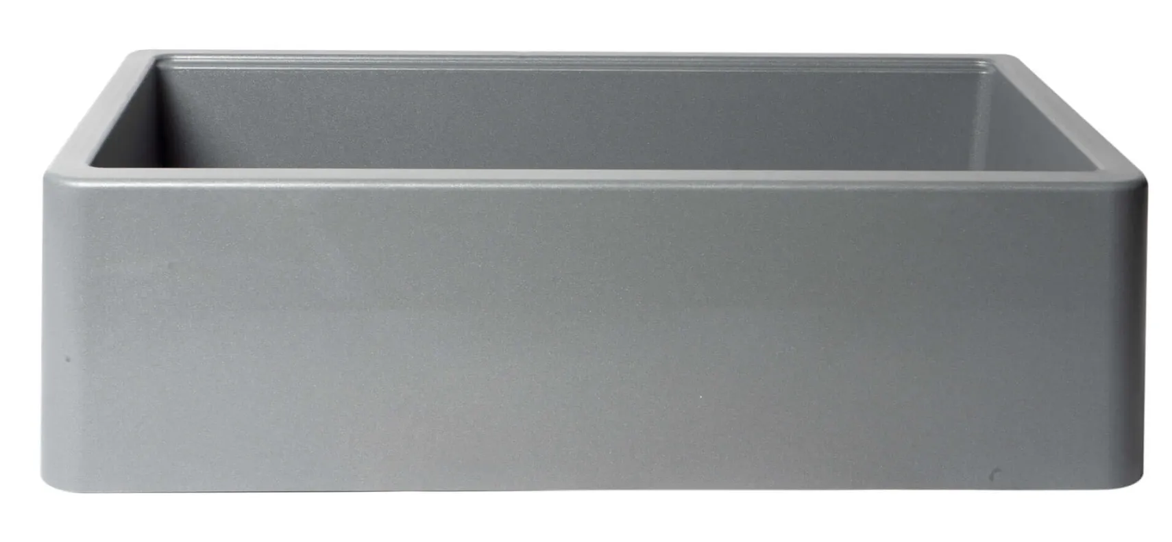 ALFI brand 33" Granite Composite Workstation Farmhouse Sink with Accessories, Titanium, No Faucet Hole, AB33FARM-T