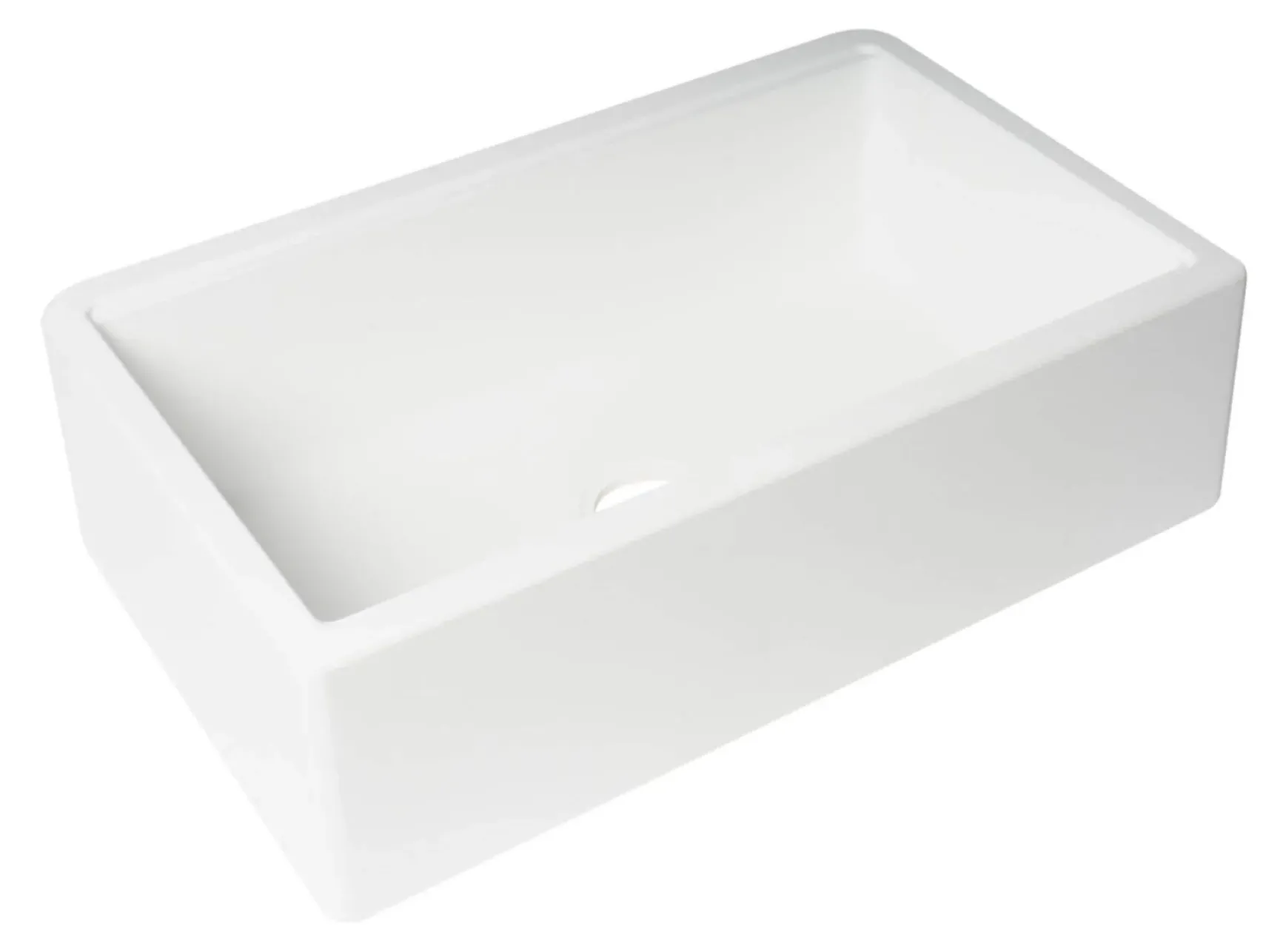ALFI brand 33" Granite Composite Workstation Farmhouse Sink with Accessories, White, No Faucet Hole, AB33FARM-W