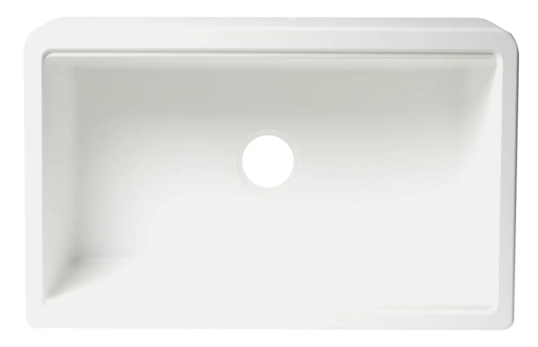 ALFI brand 33" Granite Composite Workstation Farmhouse Sink with Accessories, White, No Faucet Hole, AB33FARM-W