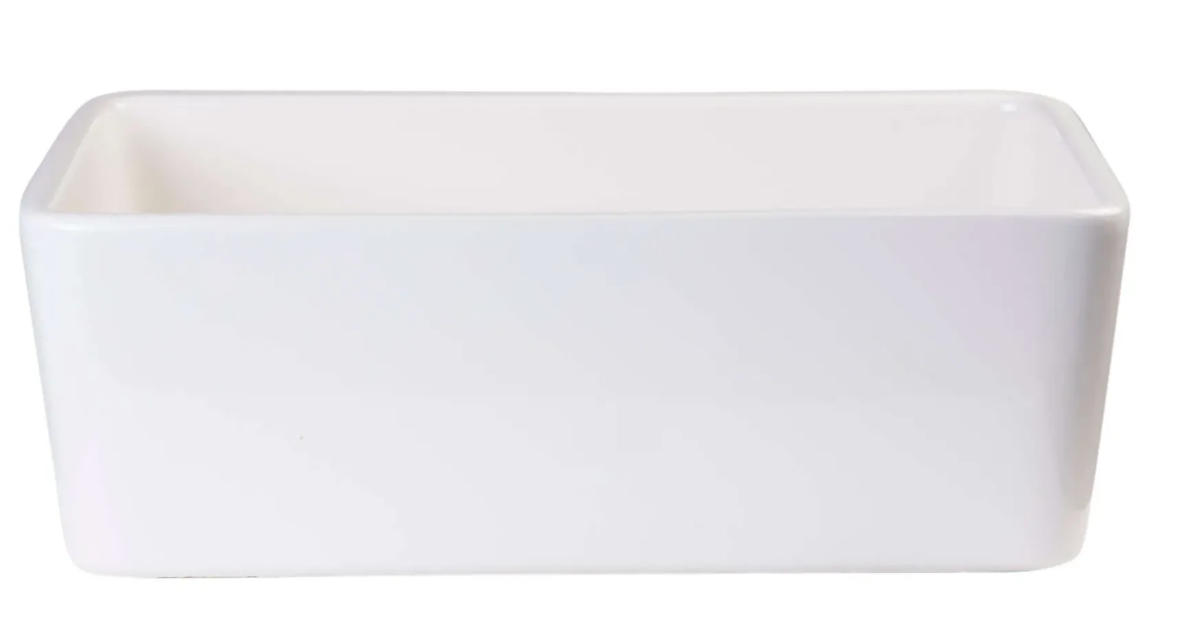 ALFI 23" Fireclay Smooth Apron Single Bowl Farmhouse Apron Sink, Biscuit AB503-B