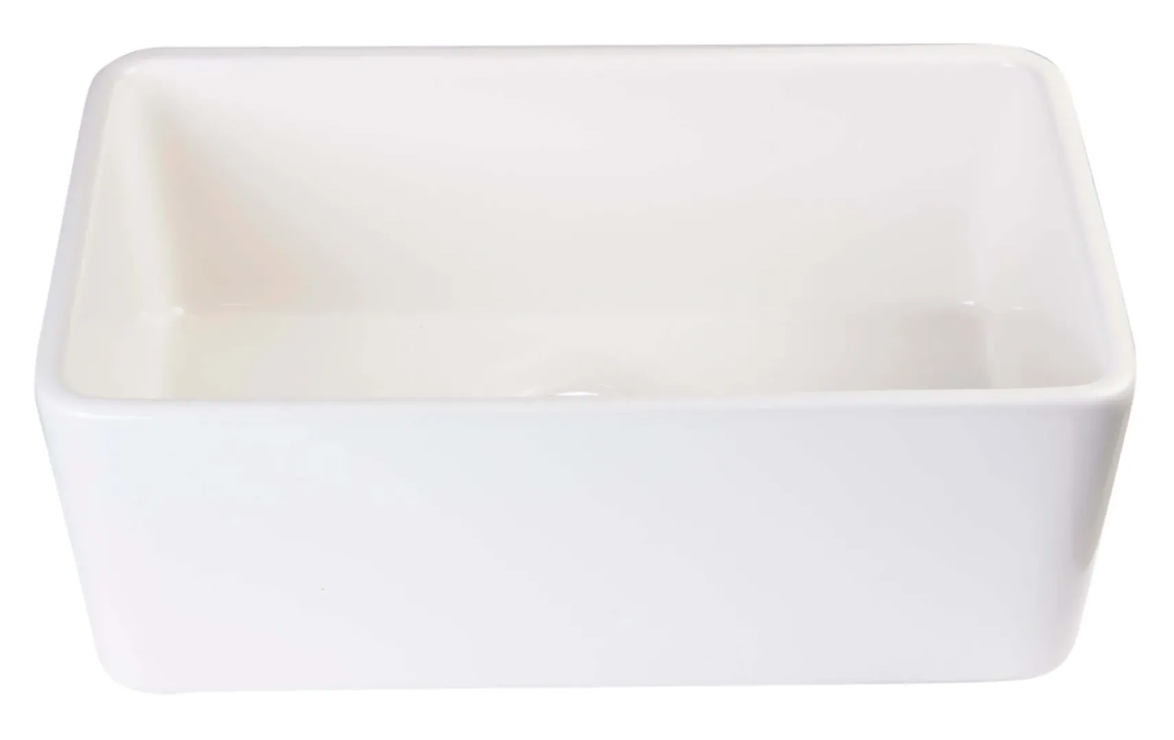 ALFI 23" Fireclay Smooth Apron Single Bowl Farmhouse Apron Sink, Biscuit AB503-B