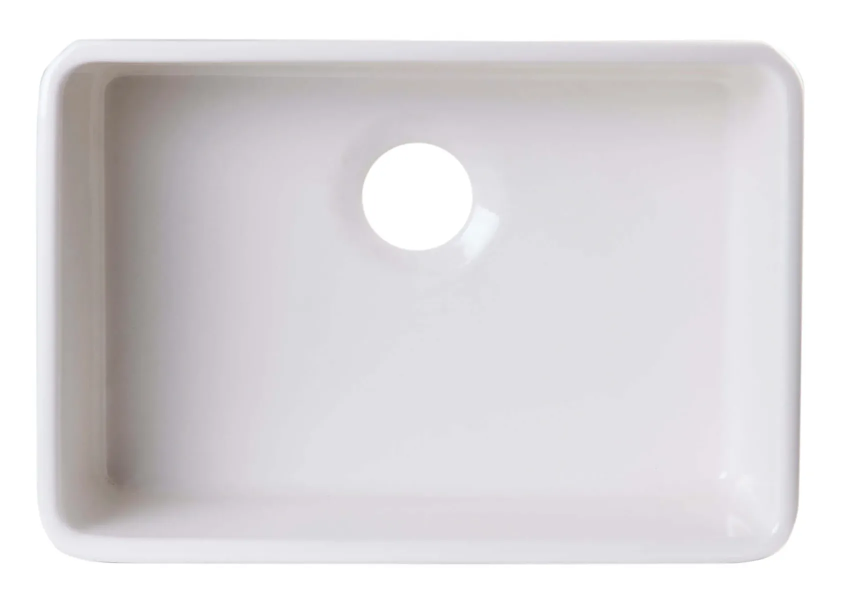 ALFI 23" Fireclay Smooth Apron Single Bowl Farmhouse Apron Sink, Biscuit AB503-B