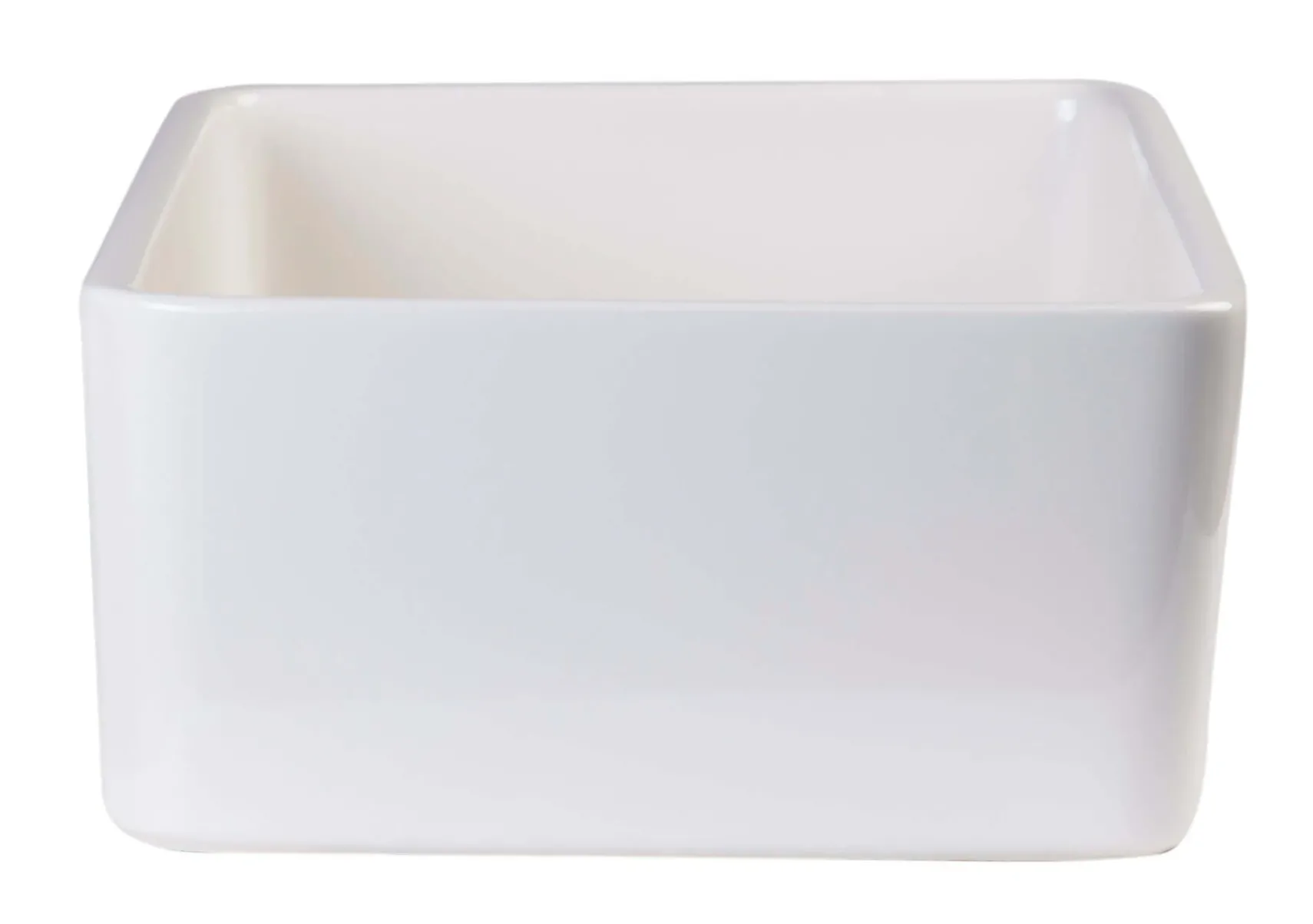 ALFI 23" Fireclay Smooth Apron Single Bowl Farmhouse Apron Sink, Biscuit AB503-B