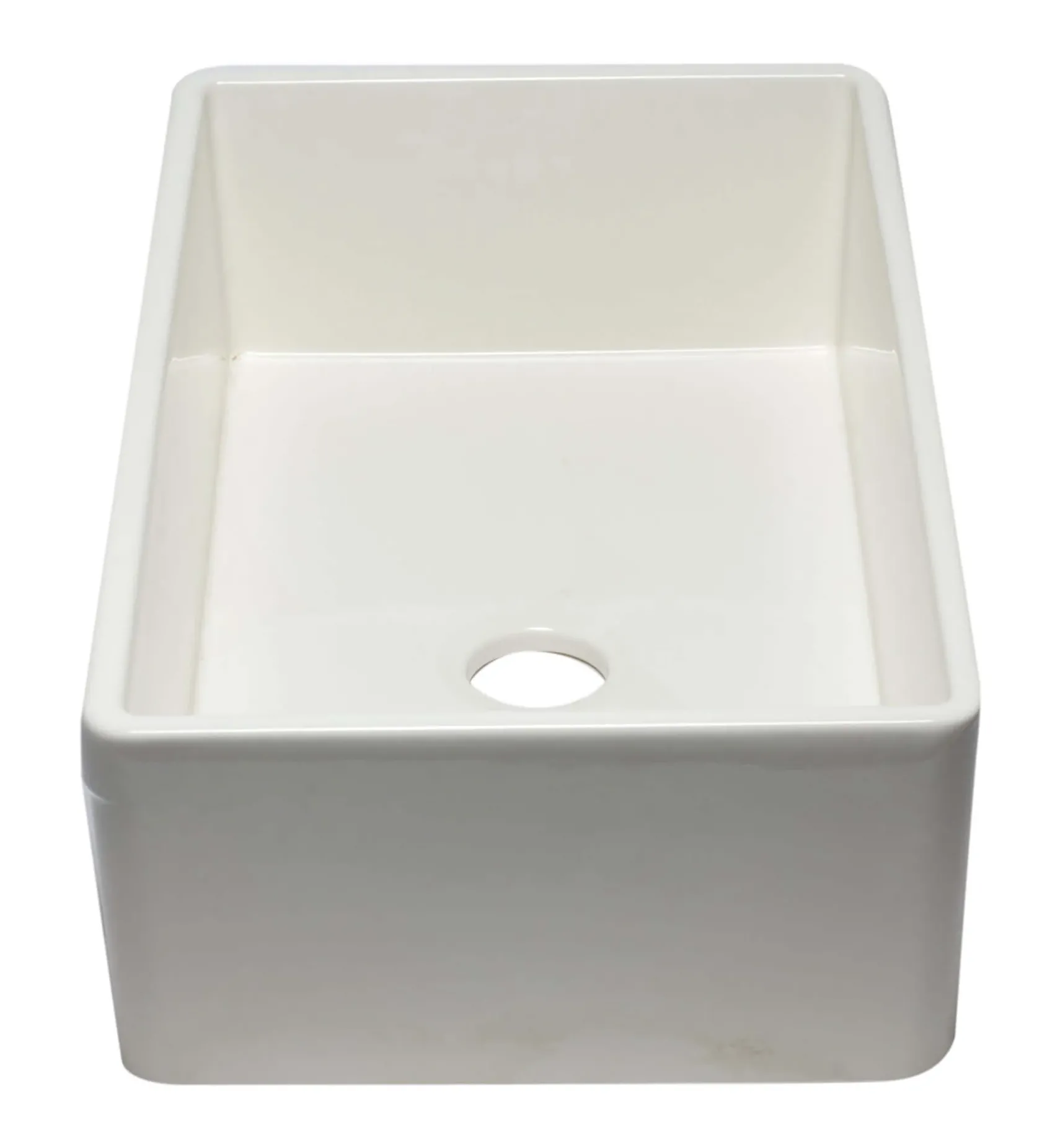 ALFI 33" Fluted Single Bowl Fireclay Farmhouse Apron Sink, Biscuit, AB532-B