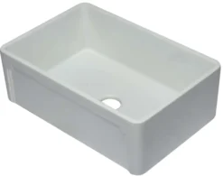 ALFI 30" Single Bowl Fireclay Farmhouse Apron Sink, White, AB3020SB-W