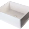 ALFI 26" Single Bowl Fireclay Farmhouse Apron Sink, Biscuit, Decorative, AB506-B