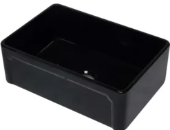 ALFI 30" Single Bowl Fireclay Farmhouse Apron Sink, Black Gloss, AB3020SB-BG