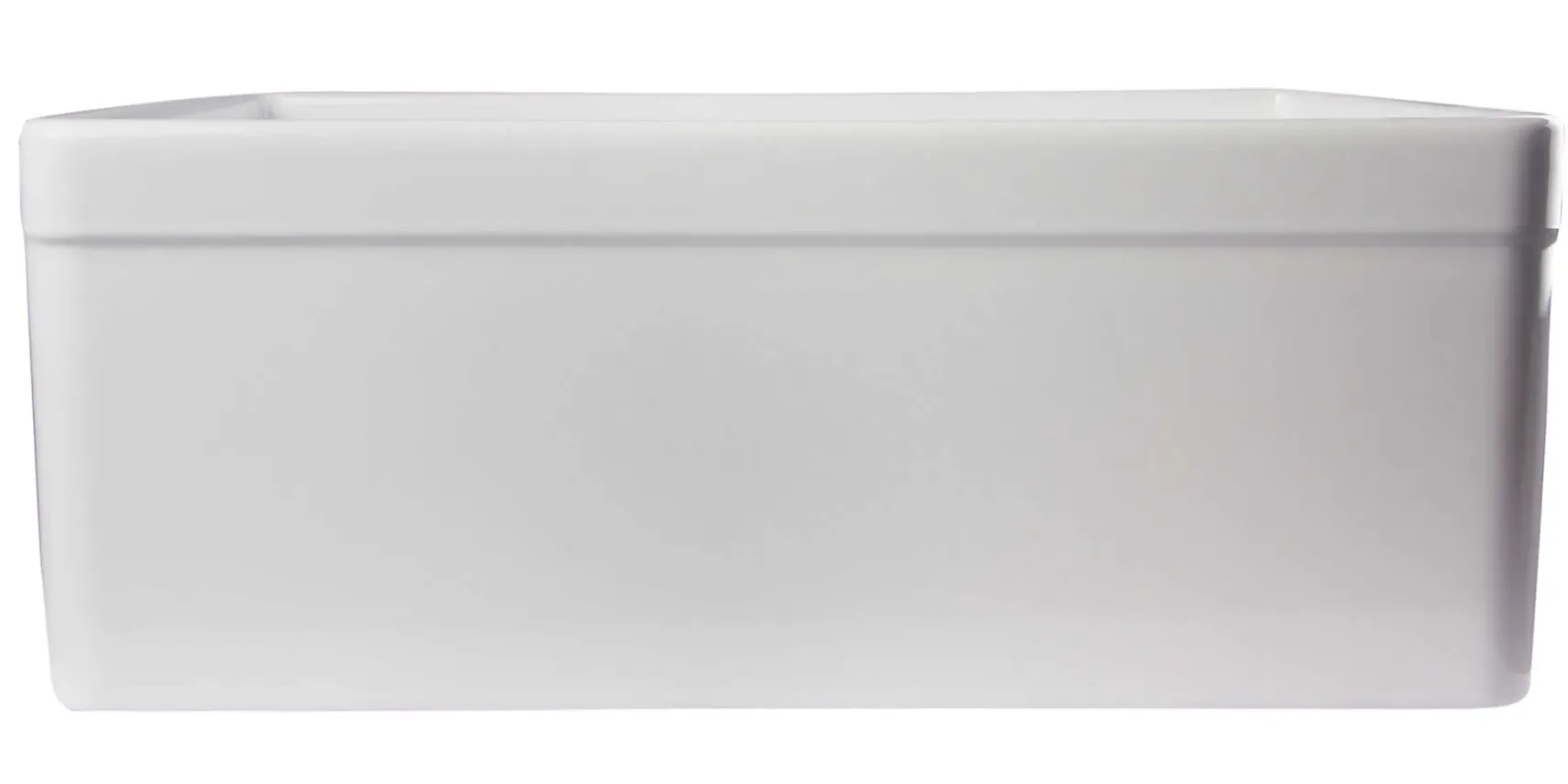 ALFI 26" Single Bowl Fireclay Farmhouse Apron Sink, White, Decorative, AB506-W