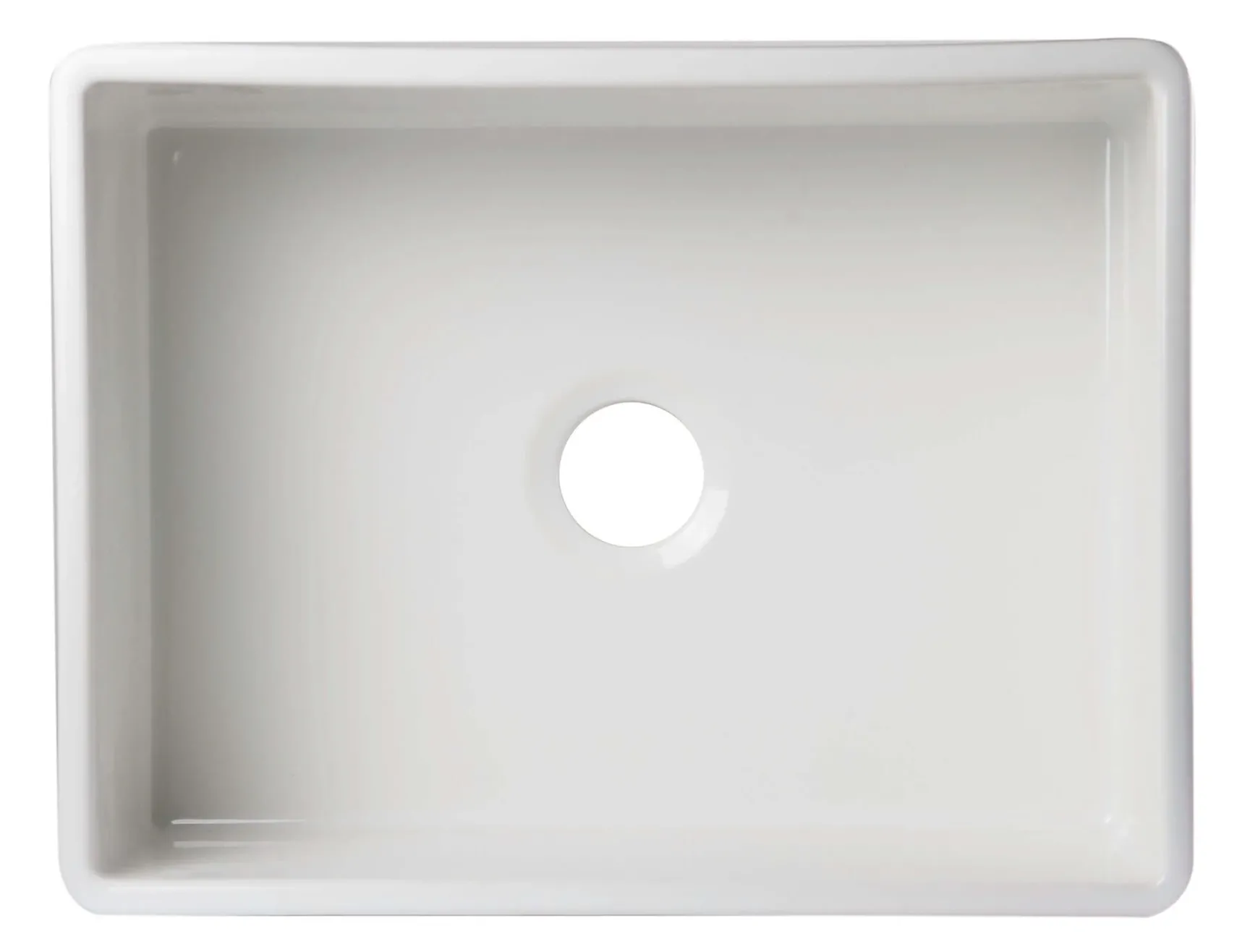 ALFI 26" Single Bowl Fireclay Farmhouse Apron Sink, White, Decorative, AB506-W