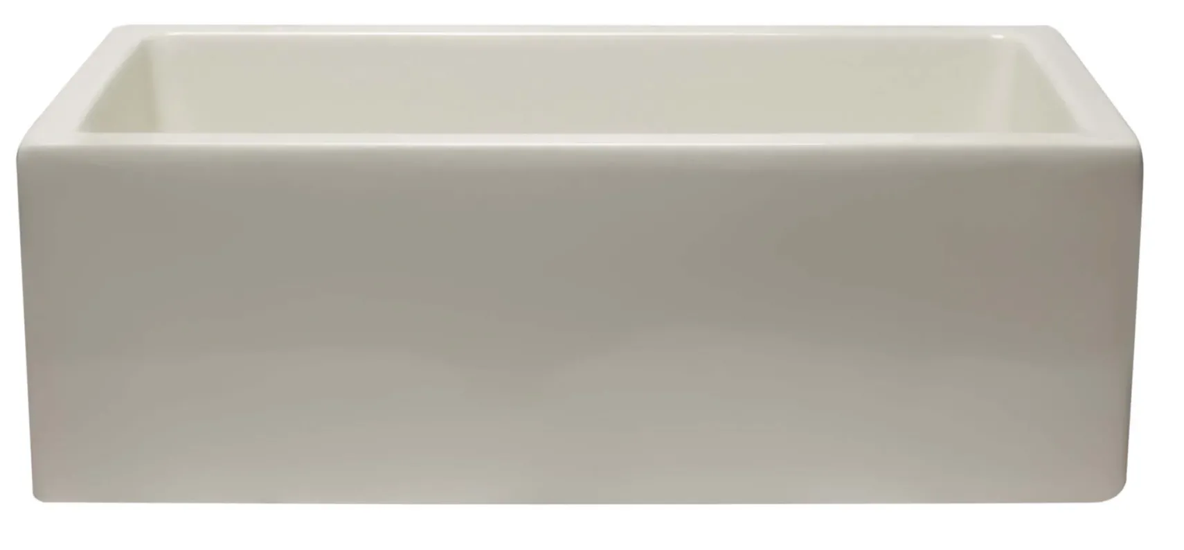ALFI 30" Single Bowl Fireclay Farmhouse Apron Sink, Biscuit, Reversible, AB3018HS-B