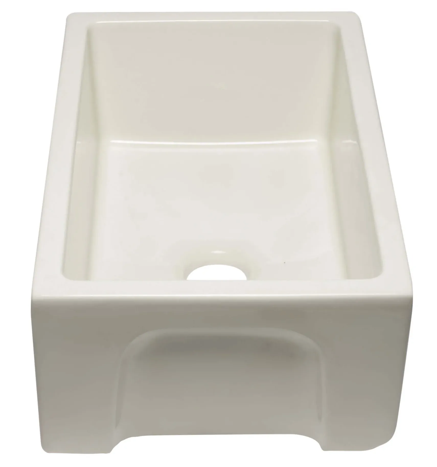 ALFI 30" Single Bowl Fireclay Farmhouse Apron Sink, Biscuit, Reversible, AB3018HS-B