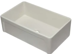 ALFI 33" Single Bowl Fireclay Farmhouse Apron Sink, Biscuit, AB3320SB-B