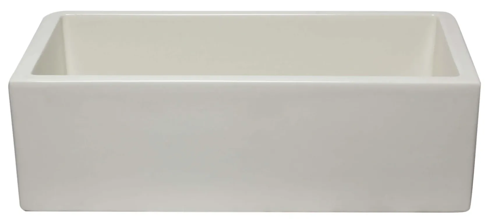 ALFI 33" Single Bowl Thick Wall Fireclay Farmhouse Apron Sink, Reversible, Biscuit, AB3318SB-B