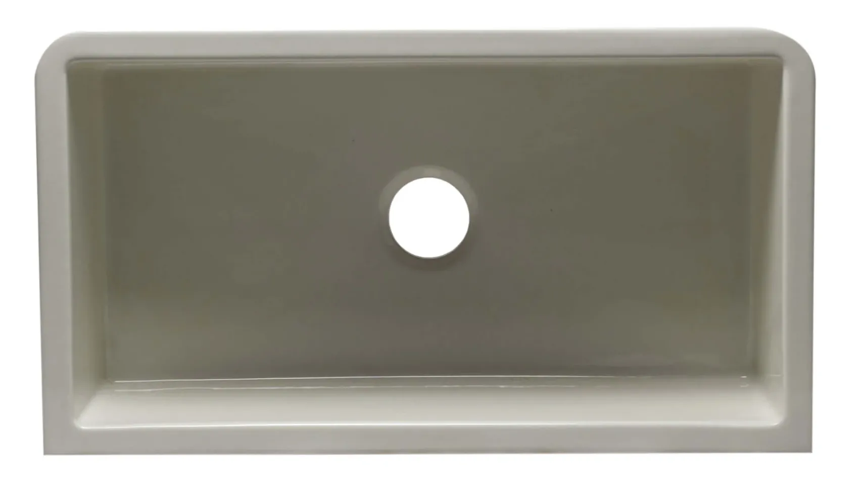 ALFI 33" Single Bowl Thick Wall Fireclay Farmhouse Apron Sink, Reversible, Biscuit, AB3318SB-B