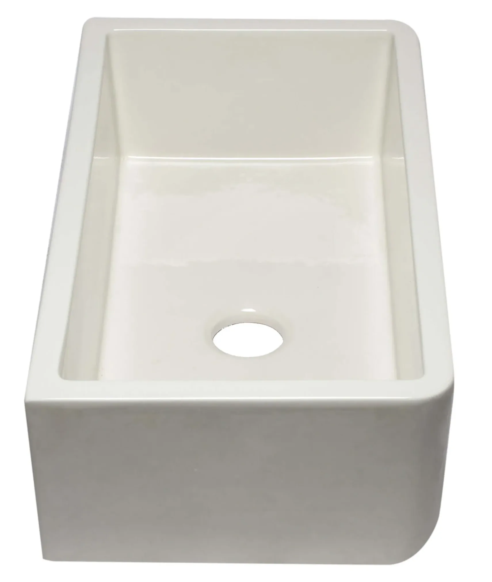 ALFI 33" Single Bowl Thick Wall Fireclay Farmhouse Apron Sink, Reversible, Biscuit, AB3318SB-B
