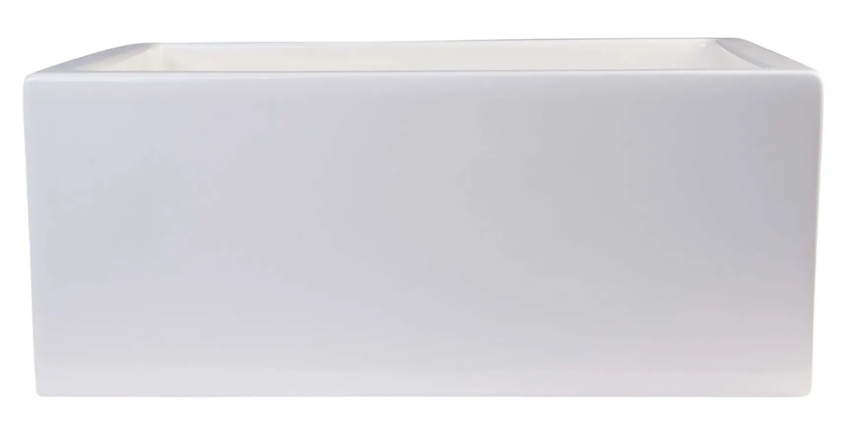 ALFI 24" Single Bowl Thick Wall Fireclay Farmhouse Apron Sink, Biscuit, AB2418SB-B