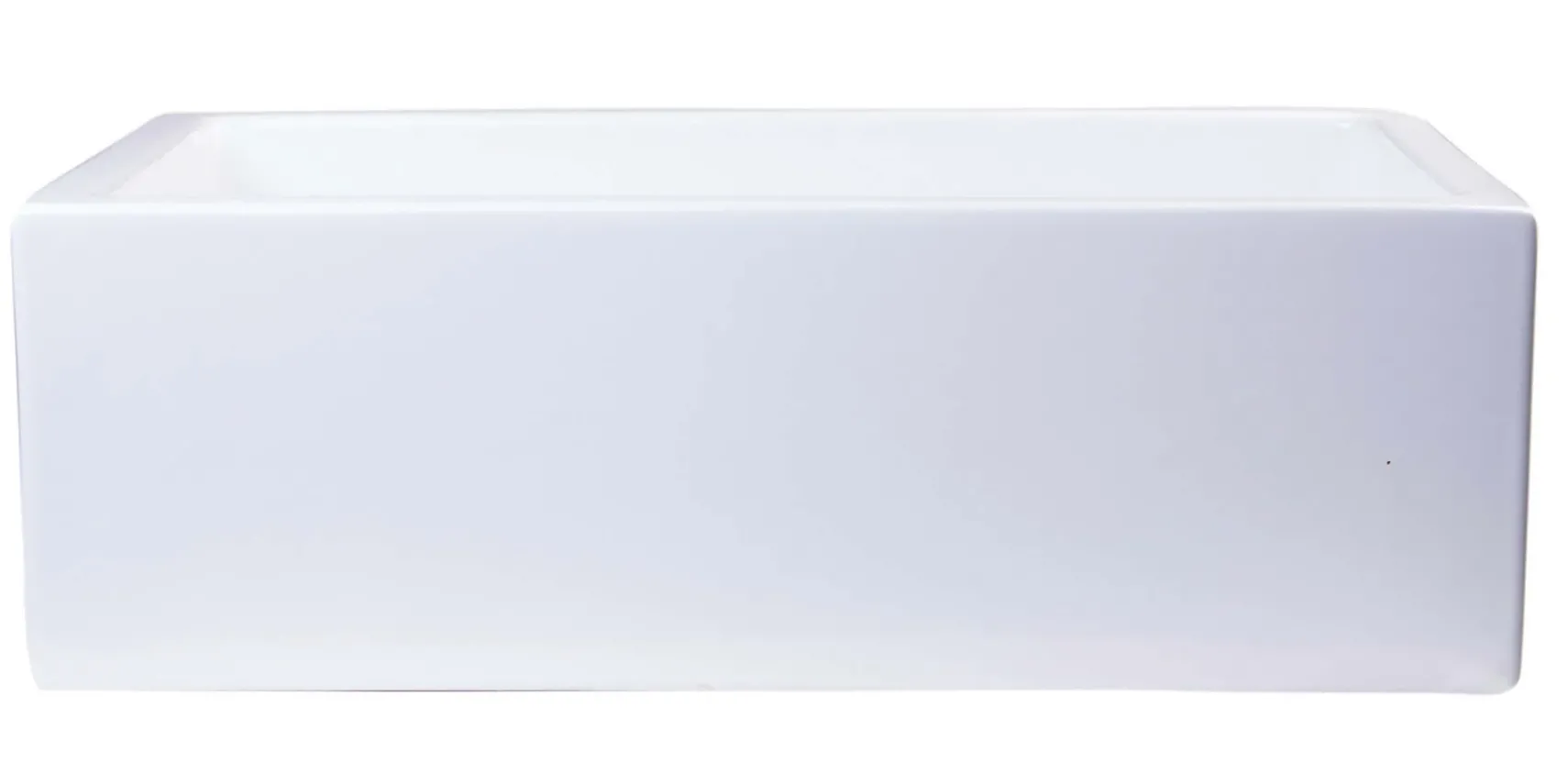 ALFI 30" Single Bowl Thick Wall Fireclay Farmhouse Apron Sink, White, AB3018SB-W