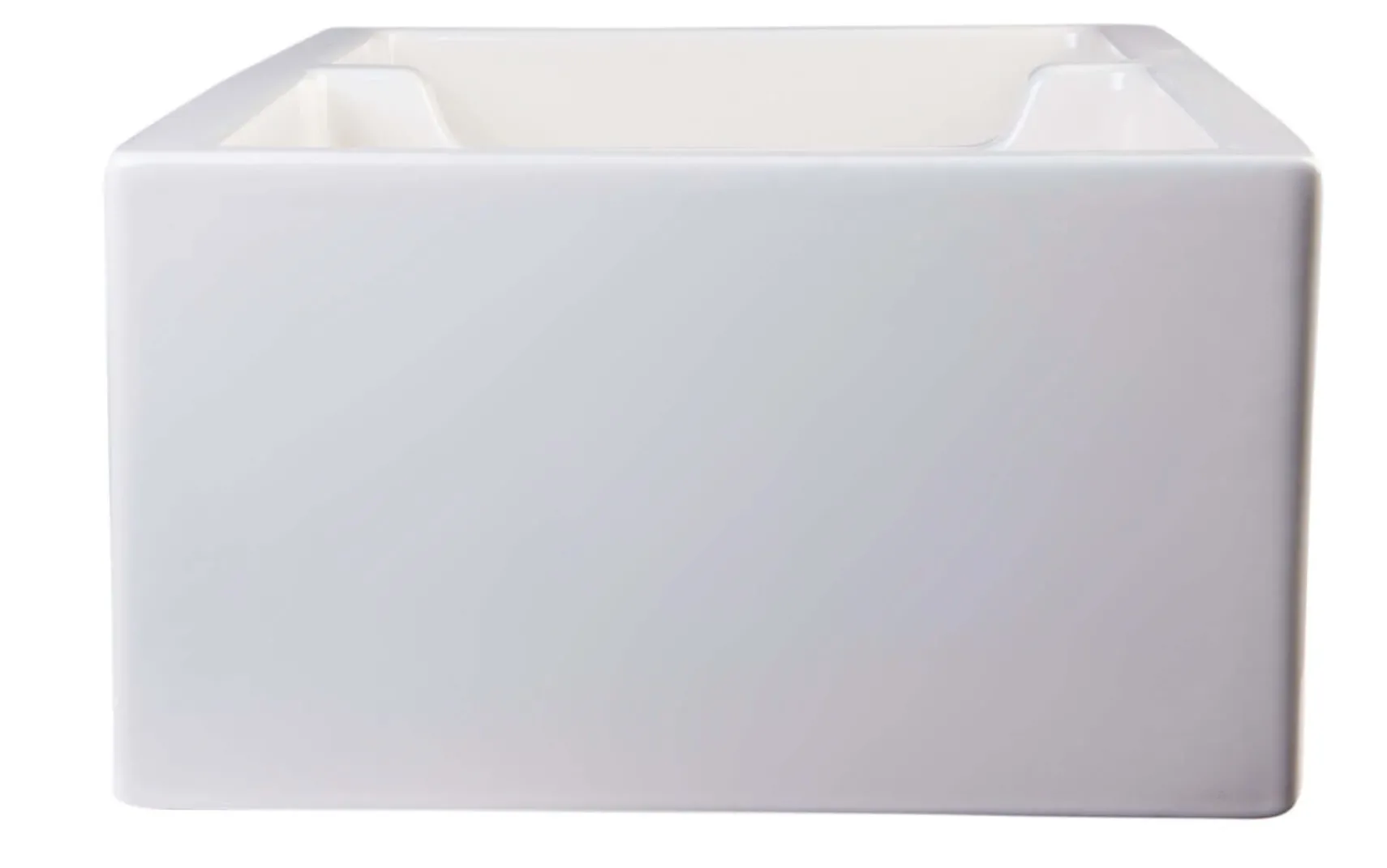 ALFI 36" Smooth Double Bowl Thick Wall Fireclay Farmhouse Sink, Biscuit, AB3618DB-B