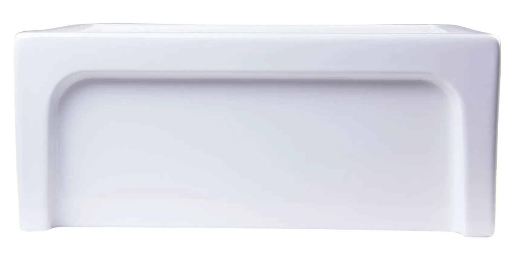 ALFI 24" Thick Wall Single Bowl Fireclay Farmhouse Apron Sink, White, AB2418ARCH-W