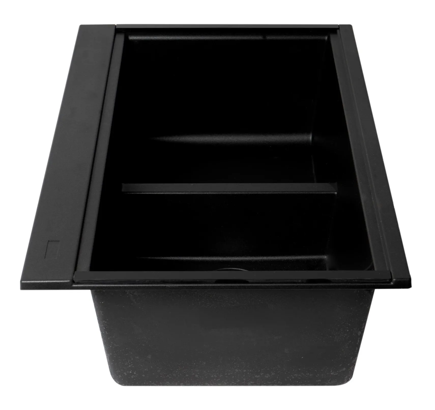 ALFI 34" Undermount Granite Composite Workstation Kitchen Sink with Accessories, 50/50 Double Bowl, Black, 0 Faucet Hole, AB3418DBUM-BLA