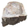 Allstone 32"x13"x5.5" Petrified Wood Stone Vessel Sink, Beige, Brown, PEWD-#274