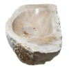 Allstone 35.5"x13"x6" Petrified Wood Stone Vessel Sink, Beige, PEWD-#273