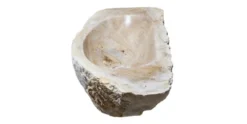 Allstone 35.5"x13"x6" Petrified Wood Stone Vessel Sink, Beige, PEWD-#273