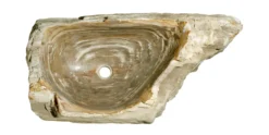 Allstone 30"x15.5"x8.5" Petrified Wood Stone Vessel Sink, Brown Honed, PEWD-#009