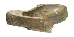 Allstone 23"x30"x6" Petrified Wood Stone Vessel Sink, Beige, Brown, PEWD-#136