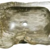 Allstone 23"x17"x6" Petrified Wood Stone Vessel Sink, Beige, Brown, Taupe, PEWD-#134