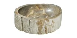 Allstone 20"x19"x6" Petrified Wood Stone Vessel Sink, Brown, PEWD-#039