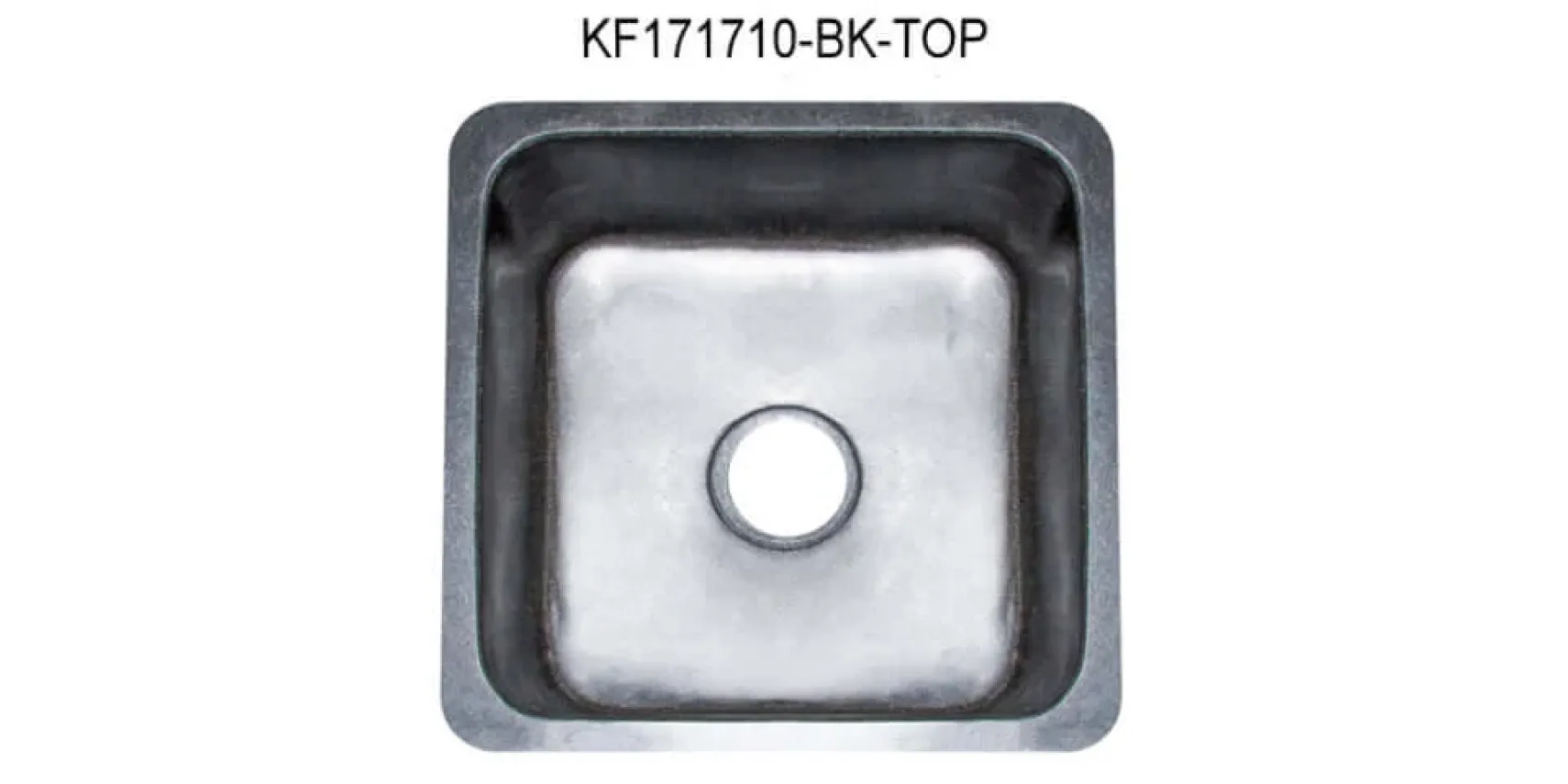 17" Black Granite Stone Farmhouse Kitchen Sink, Single Bowl, Reversible, KF171710-BK