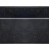 30" Black Granite Stone Farmhouse Kitchen Sink, Single Bowl, Smooth Reversible, KF302010SB-NLP-BK