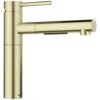 Blanco Alta II Low Arc Pull-Out Kitchen Faucet, Satin Gold, 1.5 GPM, Brass, 527561