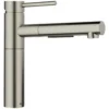 Blanco Alta II Low Arc Pull-Out Kitchen Faucet, Satin Platinum, 1.5 GPM, Brass, 443256