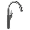 Blanco Artona 1.5 GPM Brass Kitchen Faucet, Pull-Down, Cinder/Stainless, 442033