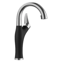Blanco Artona 1.5 GPM Brass Bar Faucet, Pull-Down, Coal Black/Stainless, 526387