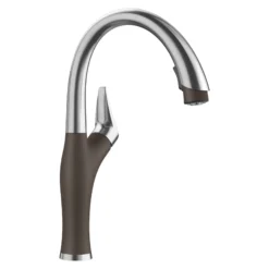 Blanco Artona 1.5 GPM Brass Kitchen Faucet, Pull-Down, Cafe/Stainless, 442032