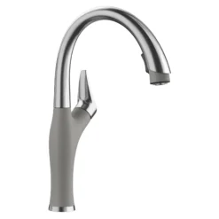 Blanco Artona 1.5 GPM Brass Kitchen Faucet, Pull-Down, Metallic Gray/Stainless, 442034