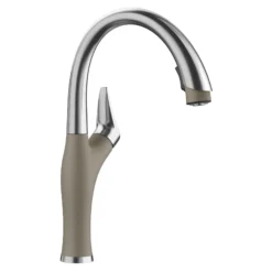 Blanco Artona 1.5 GPM Brass Kitchen Faucet, Pull-Down, Truffle/Stainless, 442035