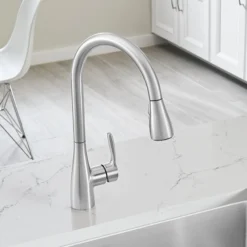 Blanco Atura 1.5 GPM Brass Kitchen Faucet, Pull-Down, Stainless, 442208
