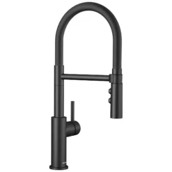 Blanco Catris Flexo Semi-Pro Pull-Down Dual-Spray Kitchen Faucet, Matte Black, 1.5 GPM, Brass, 443026