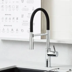 Blanco Catris Flexo Semi-Pro Pull-Down Dual-Spray Kitchen Faucet, Chrome, 1.5 GPM, Brass, 402447