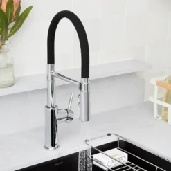 Blanco Catris Flexo Semi-Pro Pull-Down Dual-Spray Kitchen Faucet, Chrome, 1.5 GPM, Brass, 402447