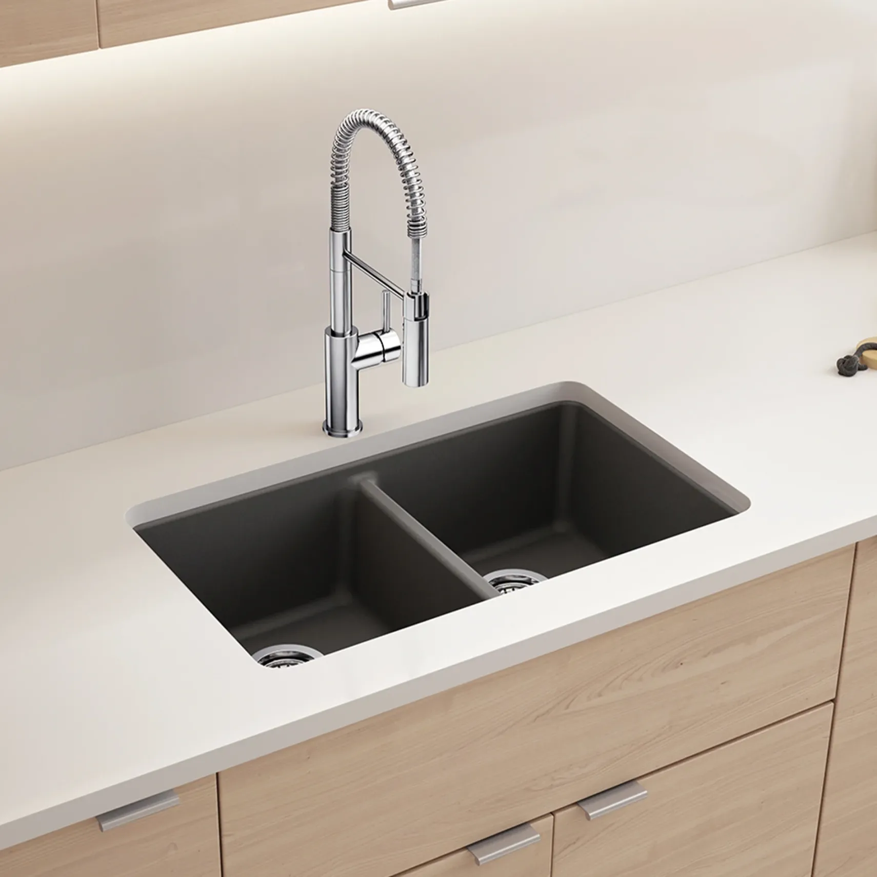Blanco Catris Semi-Pro Pull-Down Dual-Spray Kitchen Faucet, Chrome, 1.5 GPM, Brass, 401917