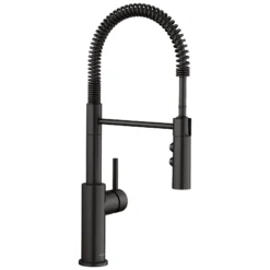 Blanco Catris Semi-Pro Pull-Down Dual-Spray Kitchen Faucet, Matte Black, 1.5 GPM, Brass, 443032