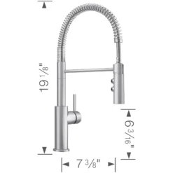 Blanco Catris Semi-Pro Pull-Down Dual-Spray Kitchen Faucet, PVD Steel, 1.5 GPM, Brass, 401918
