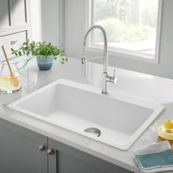 Blanco Catris Semi-Pro Pull-Down Dual-Spray Kitchen Faucet, PVD Steel, 1.5 GPM, Brass, 401918