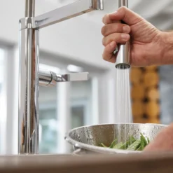 Blanco Culina 1.8 GPM Brass Kitchen Faucet, Semi-Pro, Polished Chrome, 441405